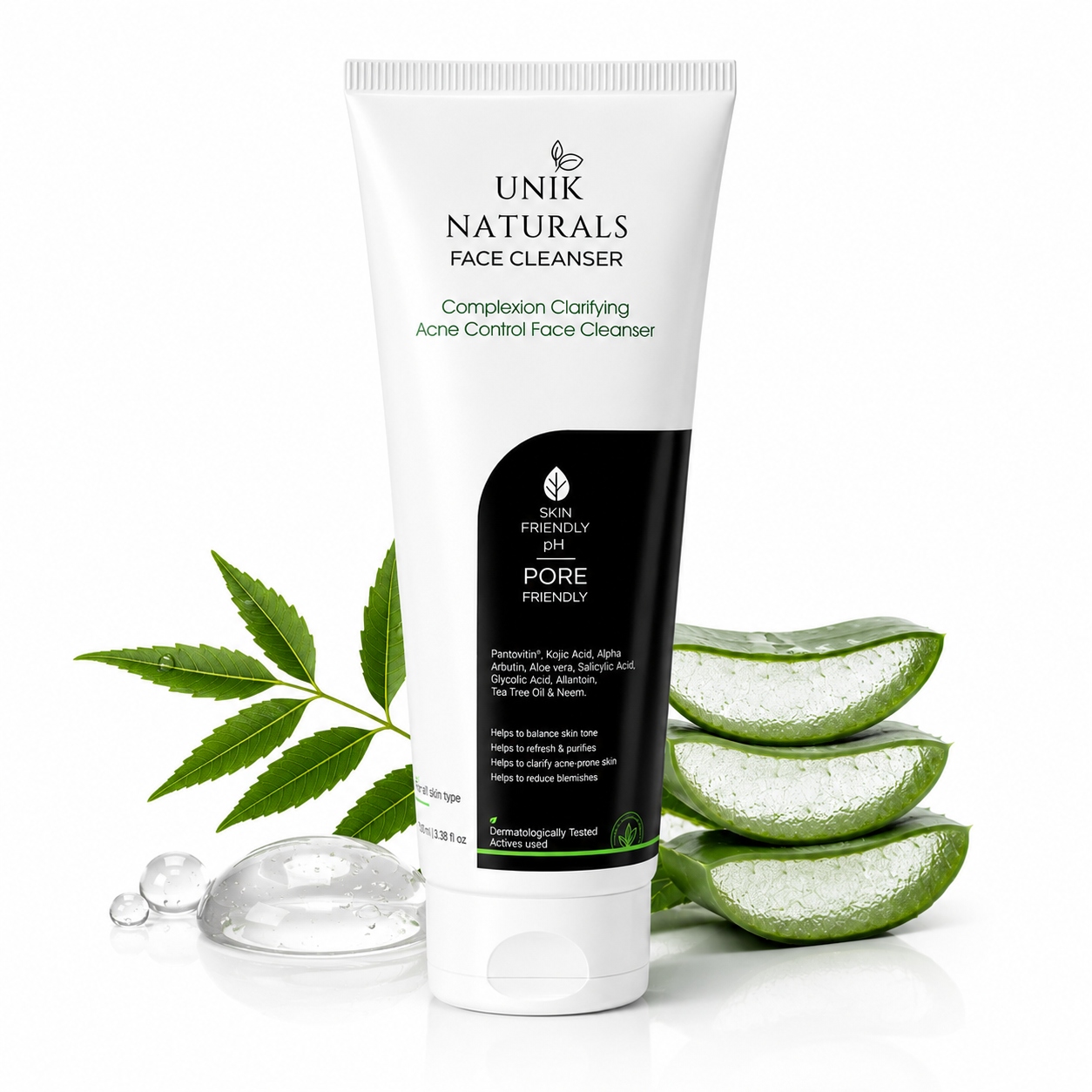 Unik Naturals Face Cleanser for Acne Control & Skin Clarifying