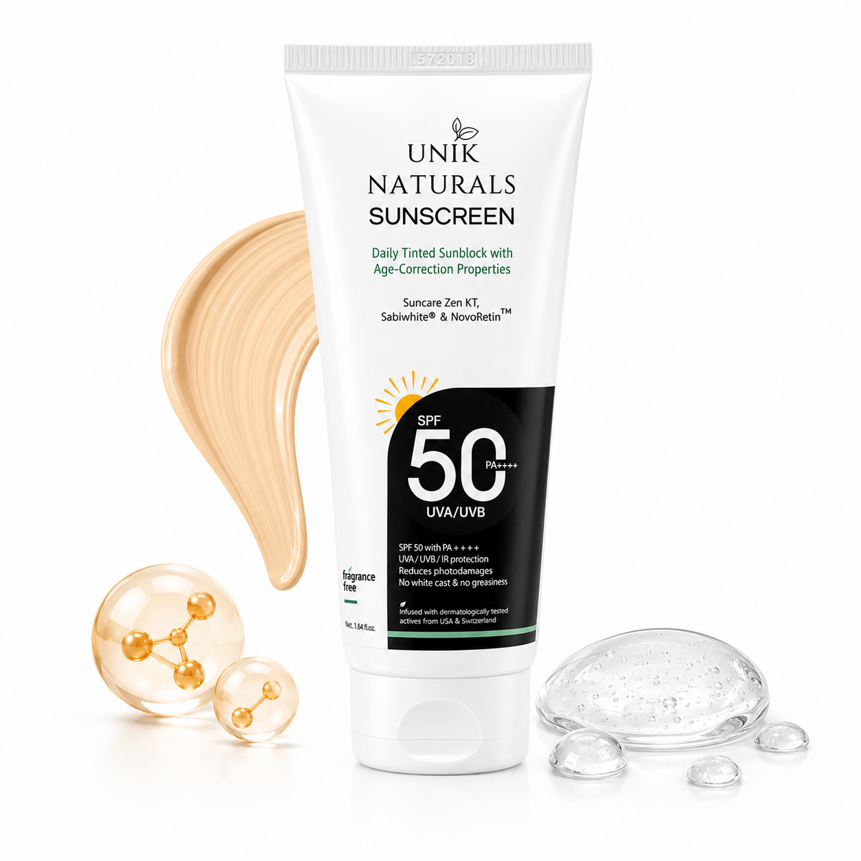 Tinted Sunscreen SPF 50 PA++++ Suncare Zen Kt Novoretin & Sabiwhite