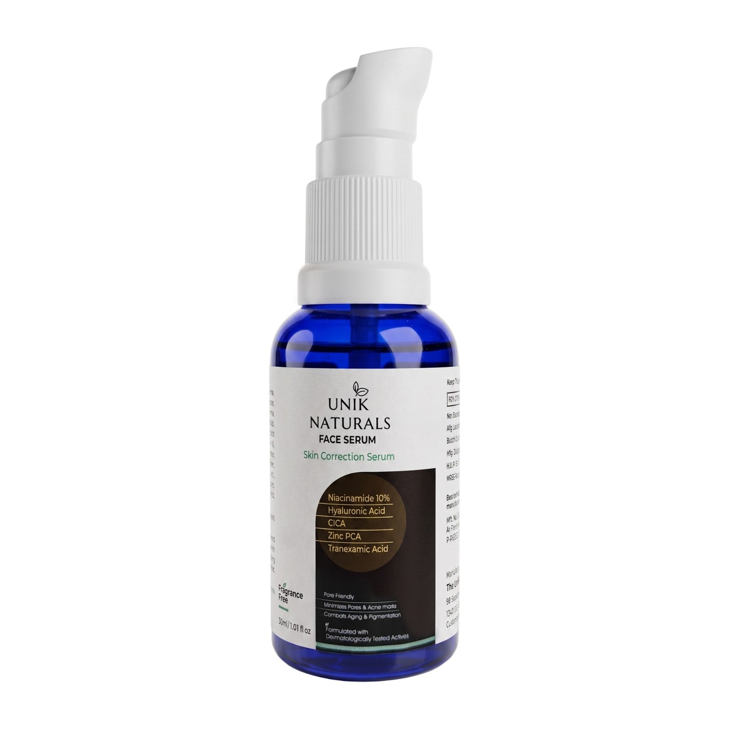 Unik Naturals Face Serum with Niacinamide 10%, Hyaluronic Acid, Tranexamic Acid, CICA & Zinc PCA