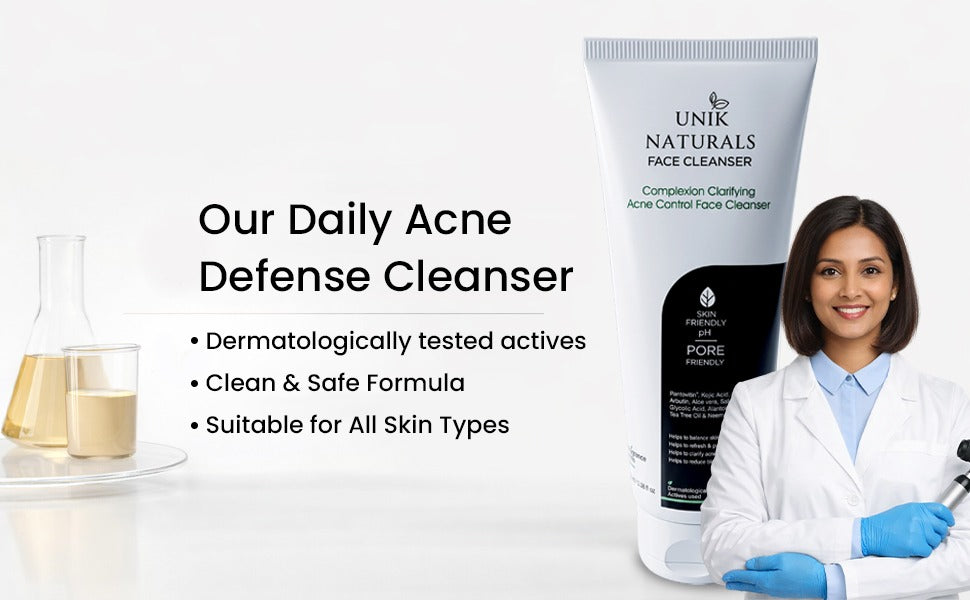 Unik Naturals Face Cleanser for Acne Control & Skin Clarifying