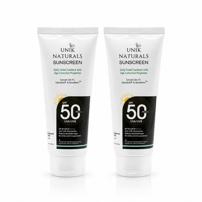 Unik Naturals Tinted Sunscreen SPF 50 PA++++ (Pack of 2)