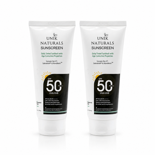 Unik Naturals Tinted Sunscreen SPF 50 PA++++ (Pack of 2)