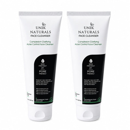 Unik Naturals Face Cleanser Duo (Pack of 2) – Acne Control & Skin Clarifying Facewash
